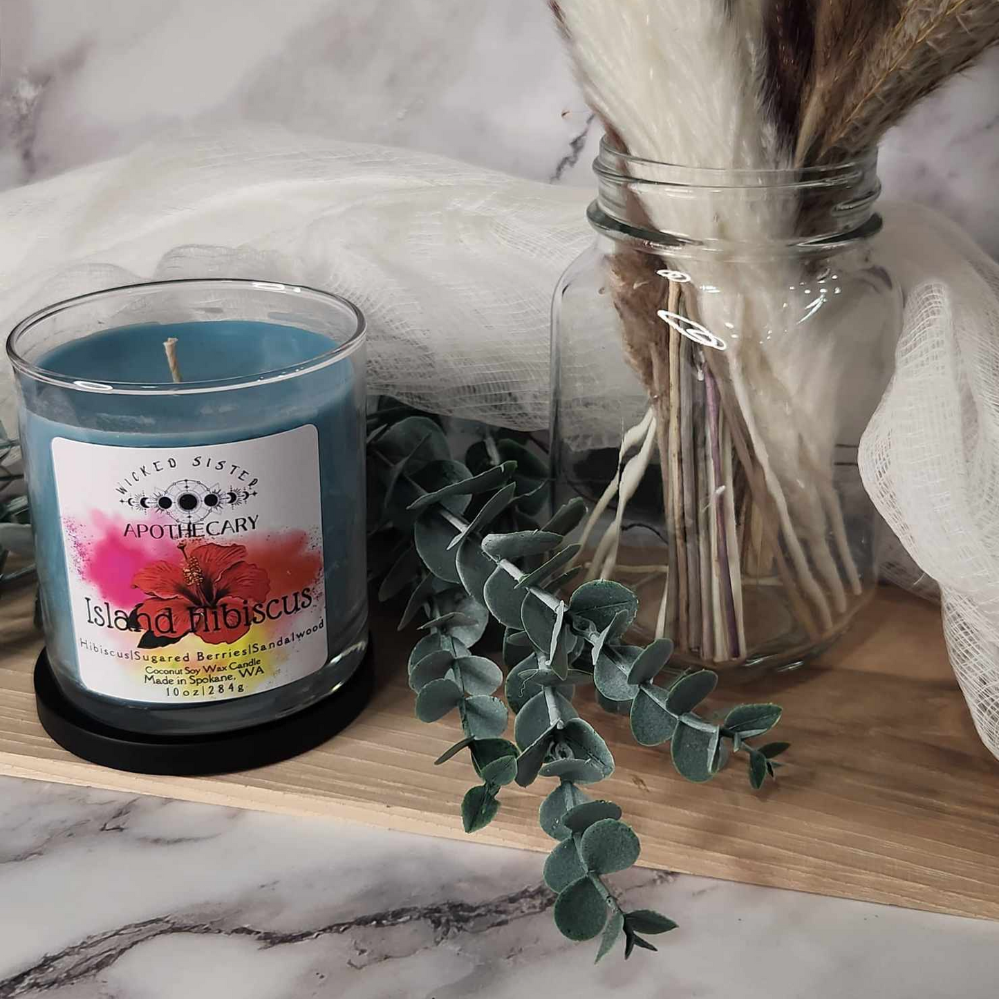 Island Hibiscus coconut soy wax candle