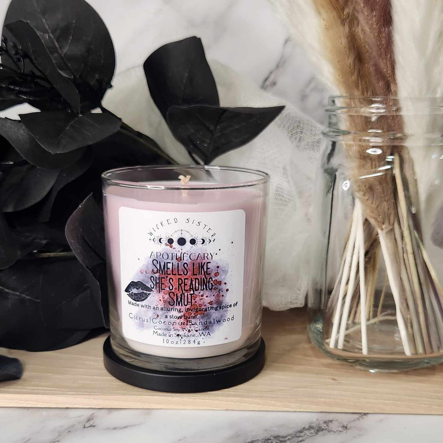 Smells Like She's Reading Smut coconut soy candle