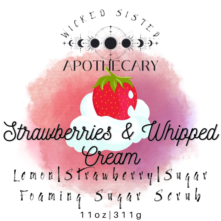Strawberries and Whipped Cream Foaming Sugar Scrub