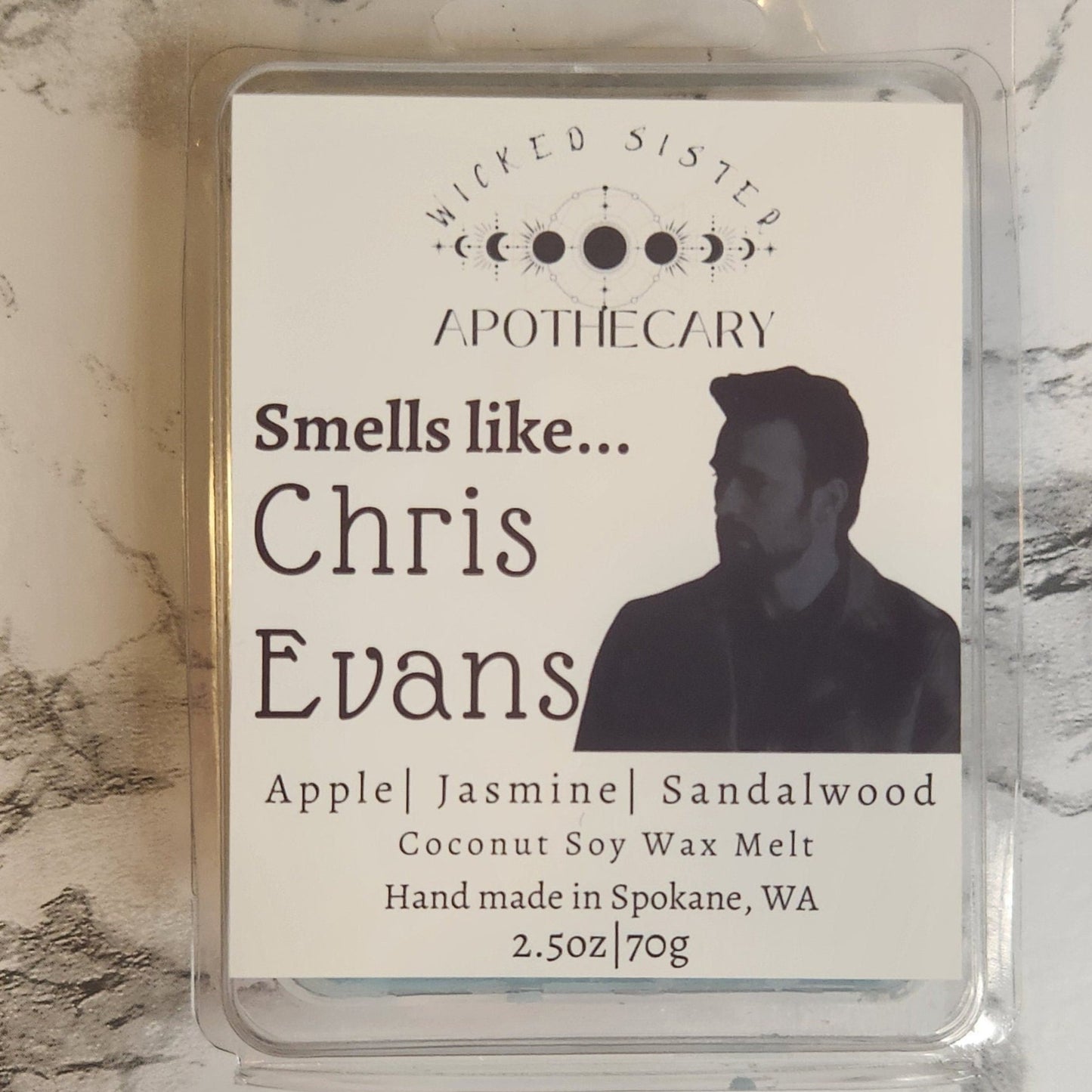Smells like Chris Evans wax melt