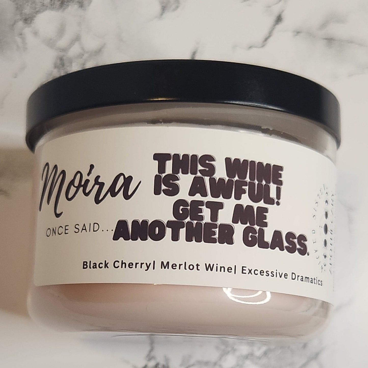 Moira-this wine is awful coconut soy wax candle