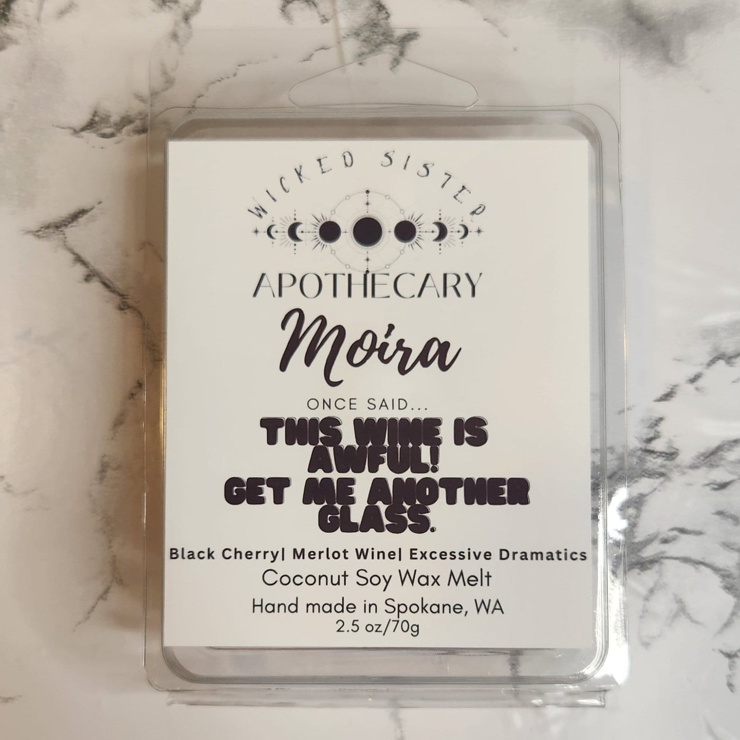 Moira-This wine tastes awful! coconut soy wax melt