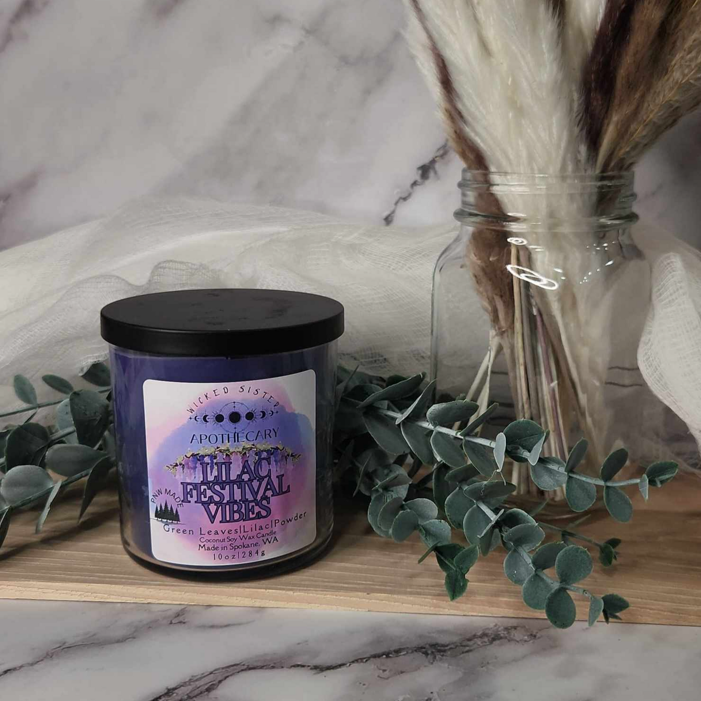 Lilac Festival Vibes coconut soy candle