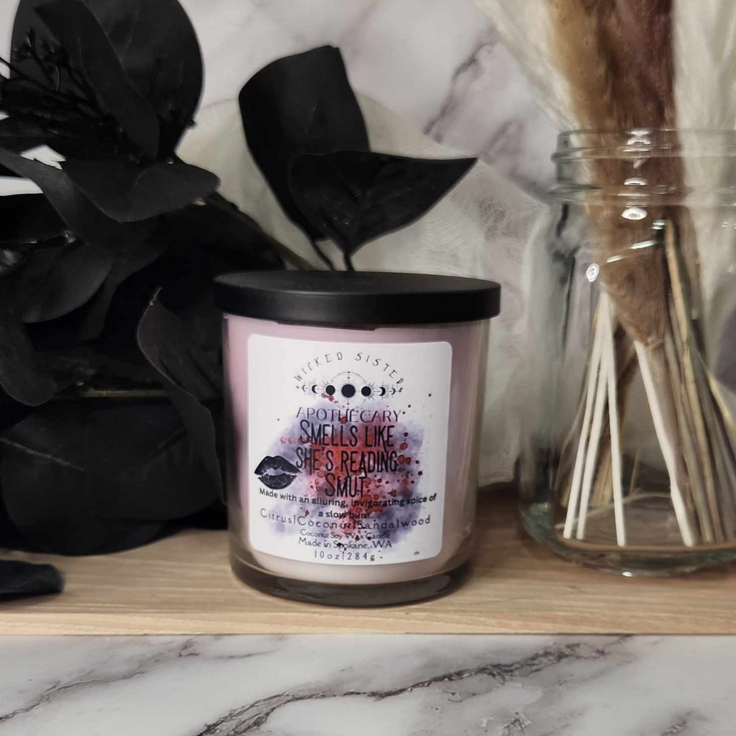 Smells Like She's Reading Smut coconut soy candle