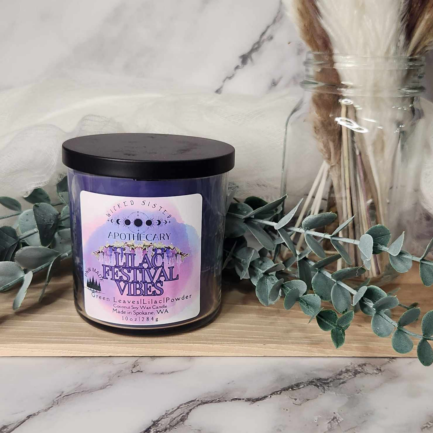 Lilac Festival Vibes coconut soy candle