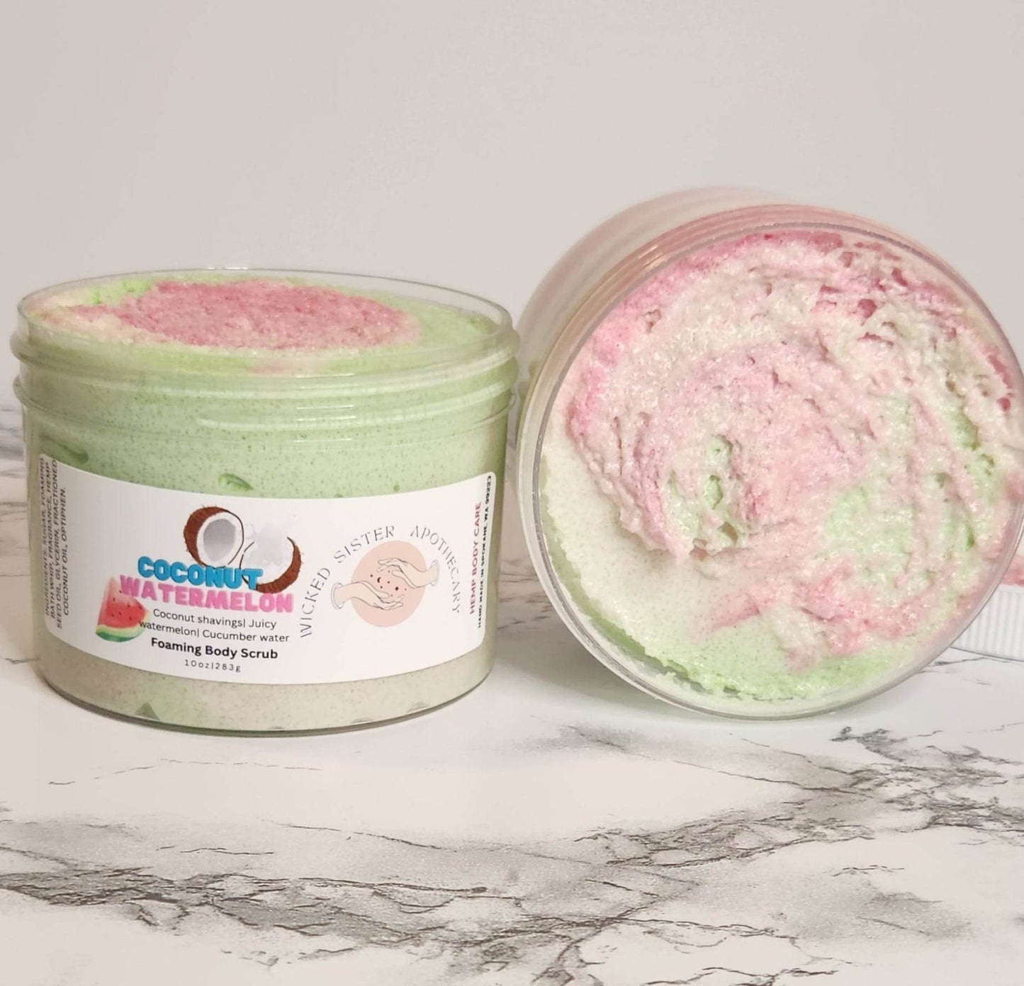 Coconut and Watermelon Foaming Body Scrub