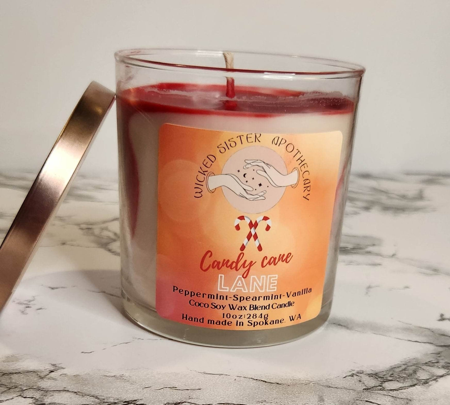 Candy Cane Lane Coconut Soy Blend Wax Candle